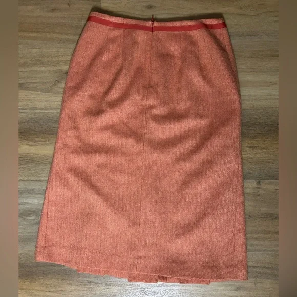 Talbots Pink Midi Pencil Skirt with Pleated Design - Picture 2 of 7